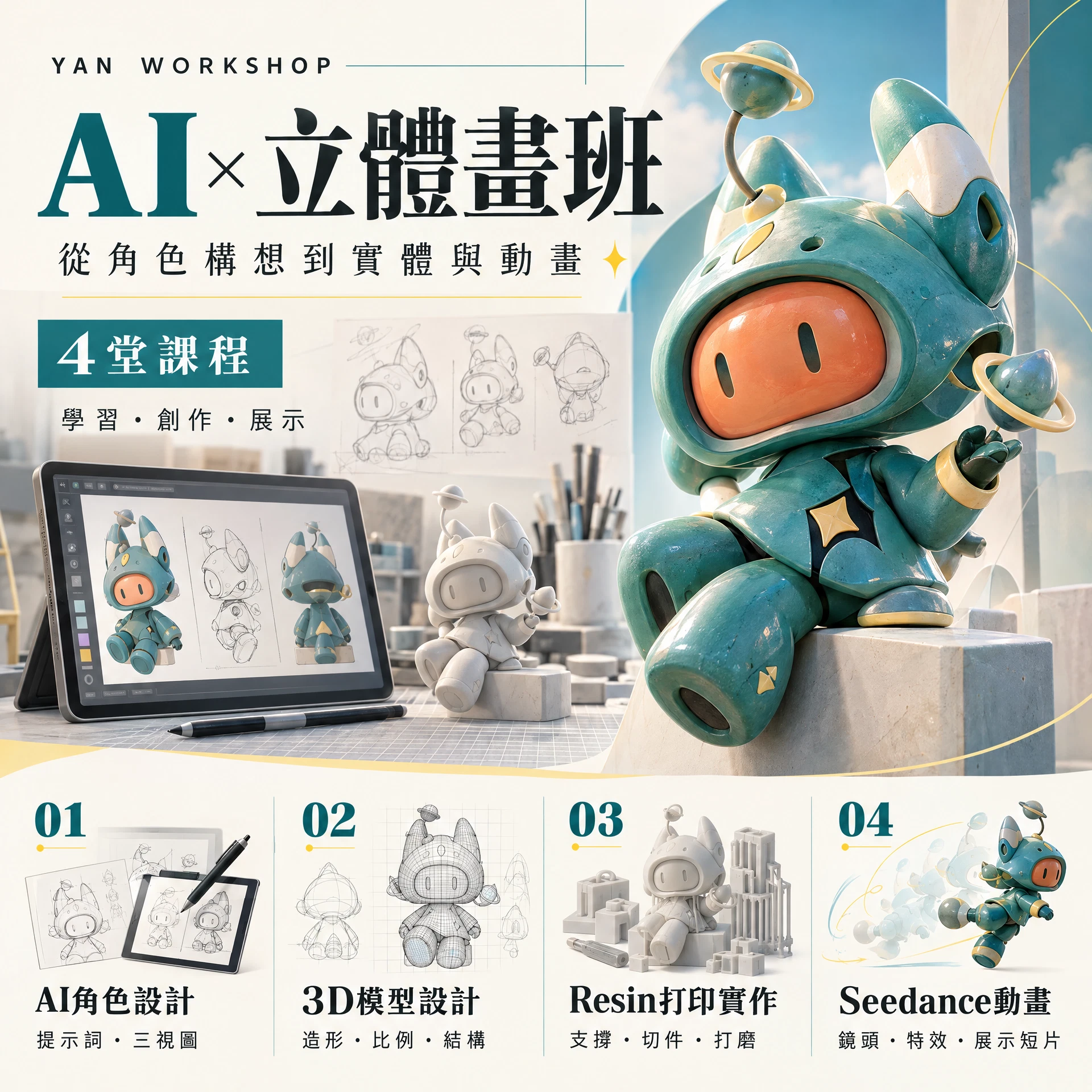 AI角色、實體與動畫 · 原創課程圖